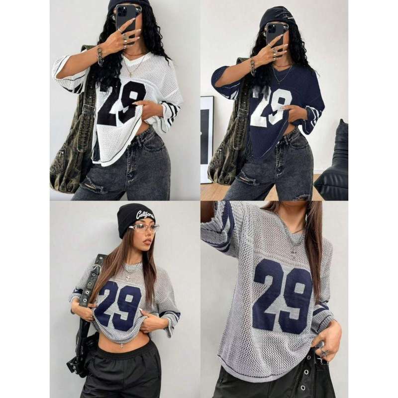 Graphic Shirts V Neck Pullover Sweater
