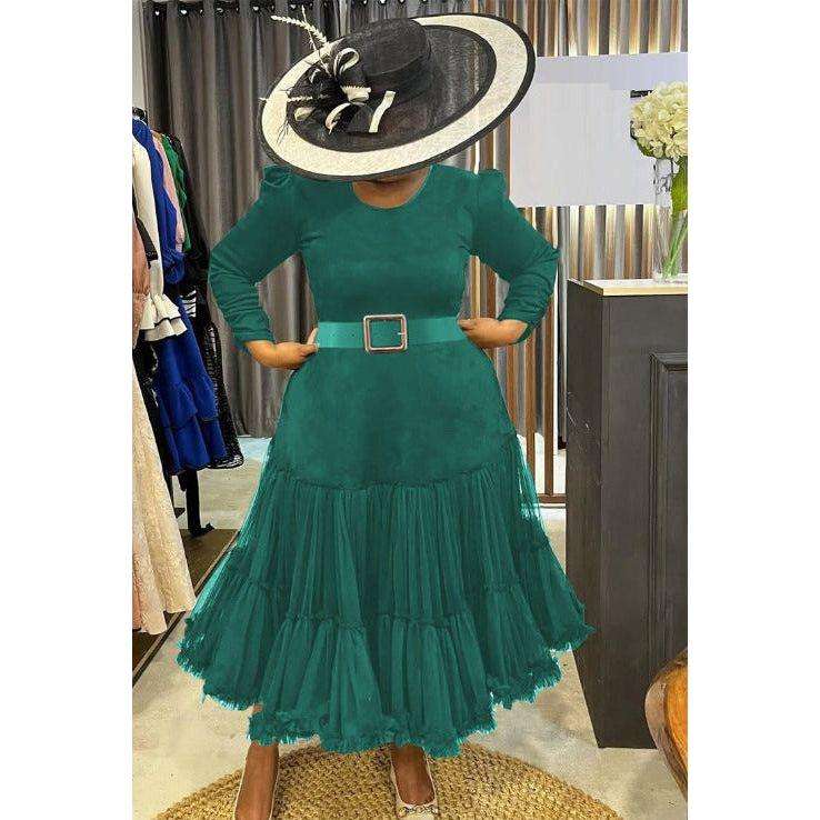 Premium Tiered Ruffle Midi Dress