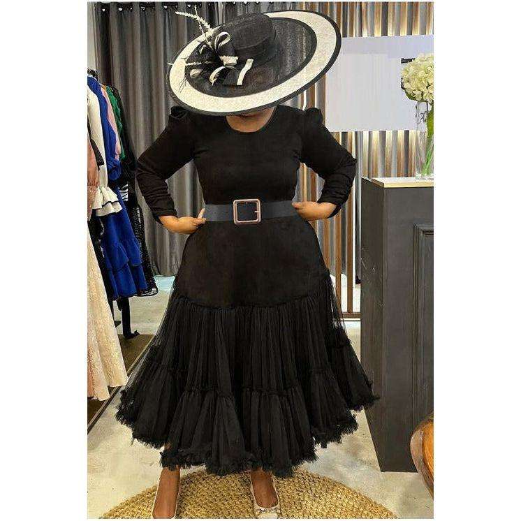 Premium Tiered Ruffle Midi Dress