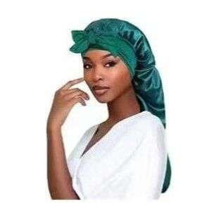 Women's Long Adjustable Braid Satin Bonnet