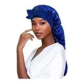 Women's Long Adjustable Braid Satin Bonnet