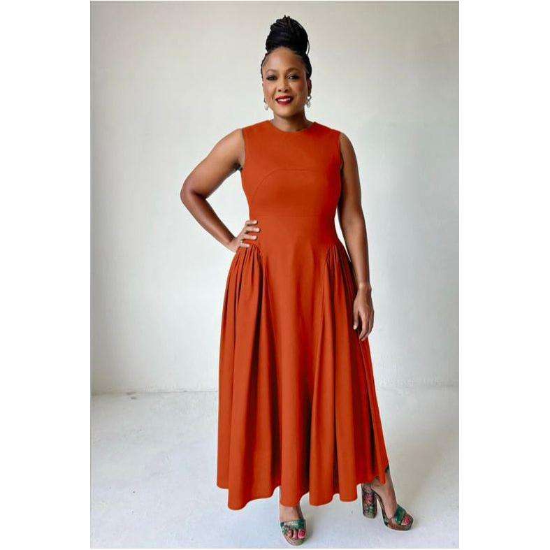 Round neck Short Sleeve Knitted Dress
