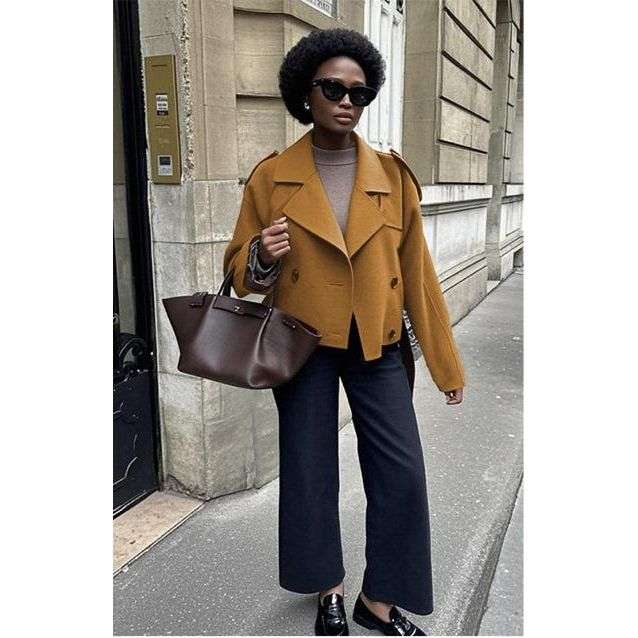 Suede Button Long Sleeve Formal Jacket