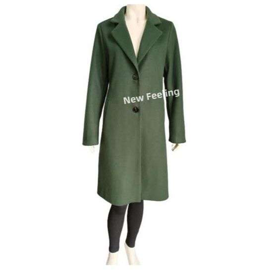Womens Double Fitted Wool Trench Coat