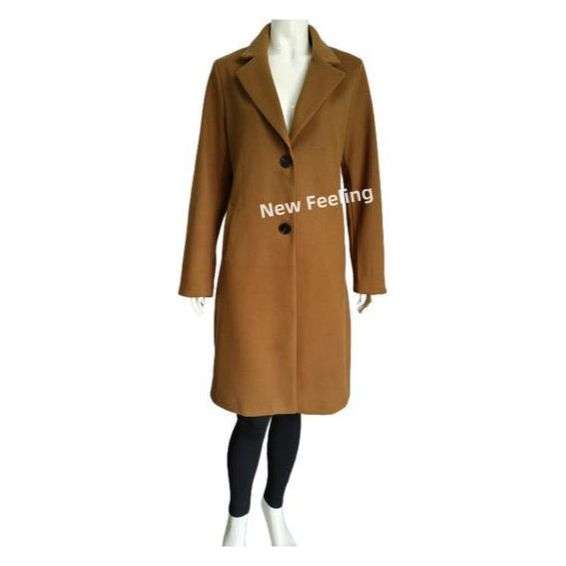 Womens Double Fitted Wool Trench Coat