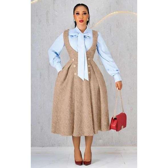Sleeveless High Waist Slimming Button Midi Dress