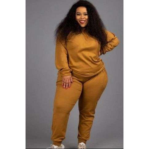 (Copy) 2 Piece Outfits Long Sleeve Knit Elegant Top & Wide Leg Pants