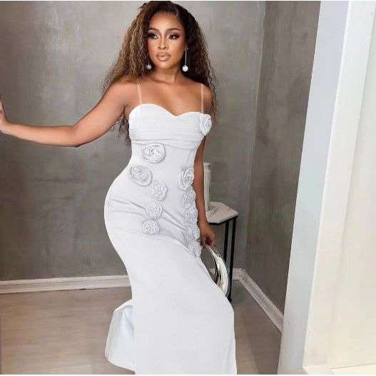 Sleeveless A-line Elegant Draped Neck Mermaid Formal Dress