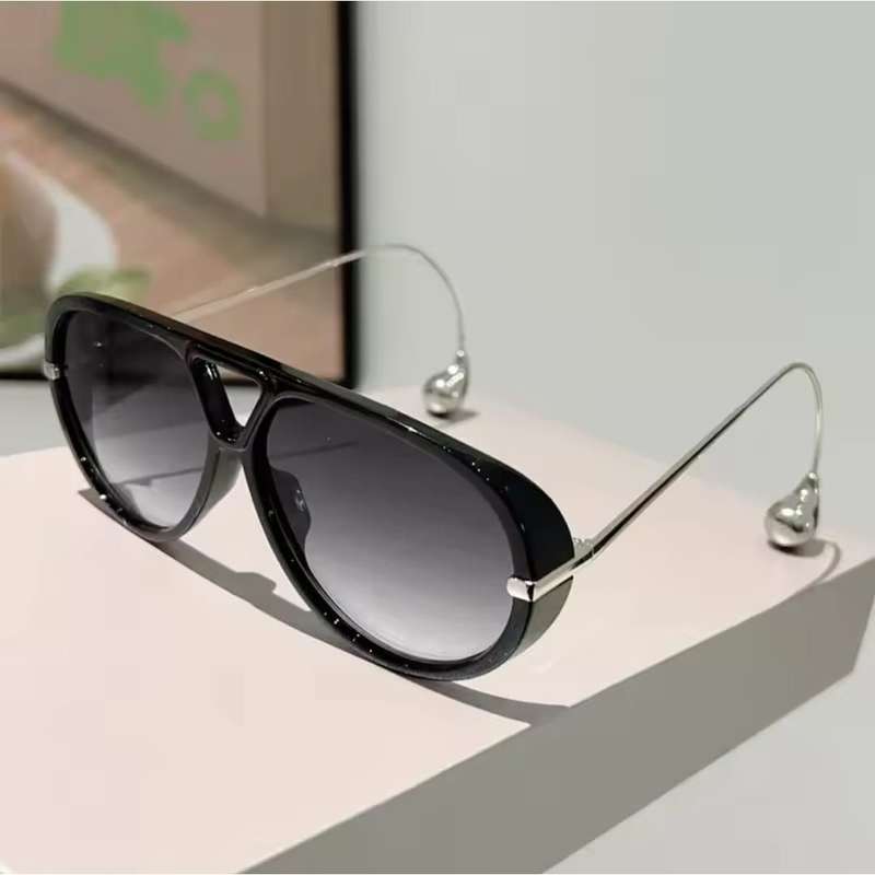 Double Bridge Luxury Brand Designer Oversized Pilot Sunglasses