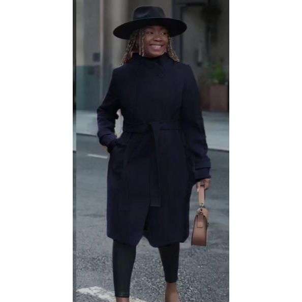 Solid Belted Wrap Overcoat