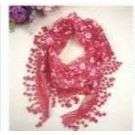 Lace Tassel Floral Triangle Scarf Wedding Headscarf Worship Scarf Shawl