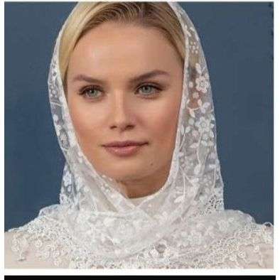 Lace Tassel Floral Triangle Scarf Wedding Headscarf Worship Scarf Shawl