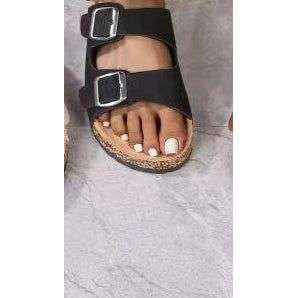 Ladies Double Pointed Buckle Sandal