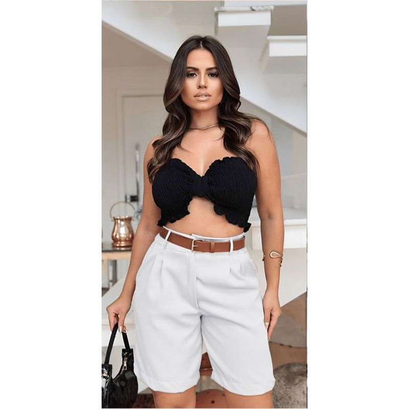 Woven Business Casual Bermuda Shorts Pants