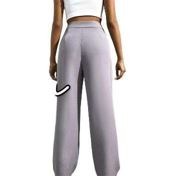 High Waisted Loose Fit Bootcut Wide Leg Slacks Trouser