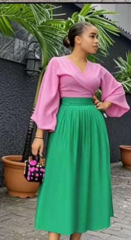 Stylish Pleated Maxi Skirt