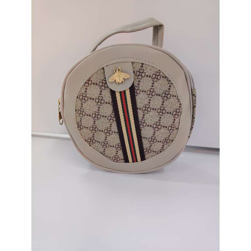 Mini Round Ophidia Leather Crossbody Bag