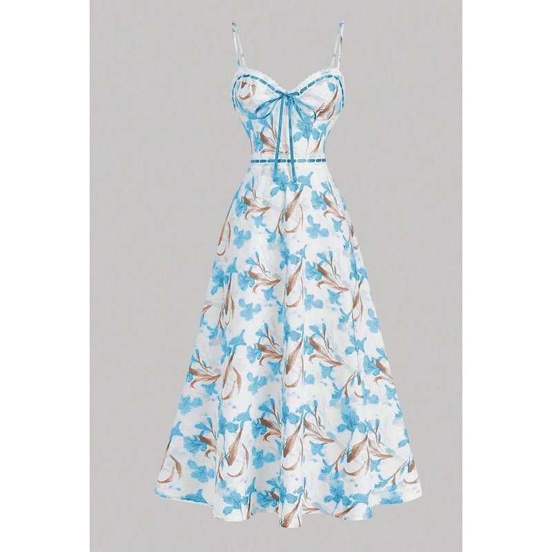 Spaghetti Strap Floral Dress