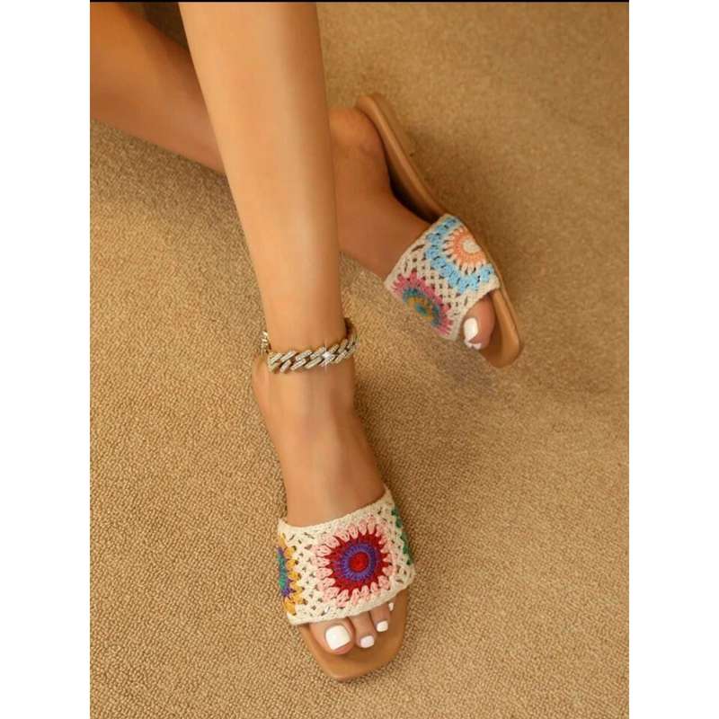Women's Crochet Flat Sandals