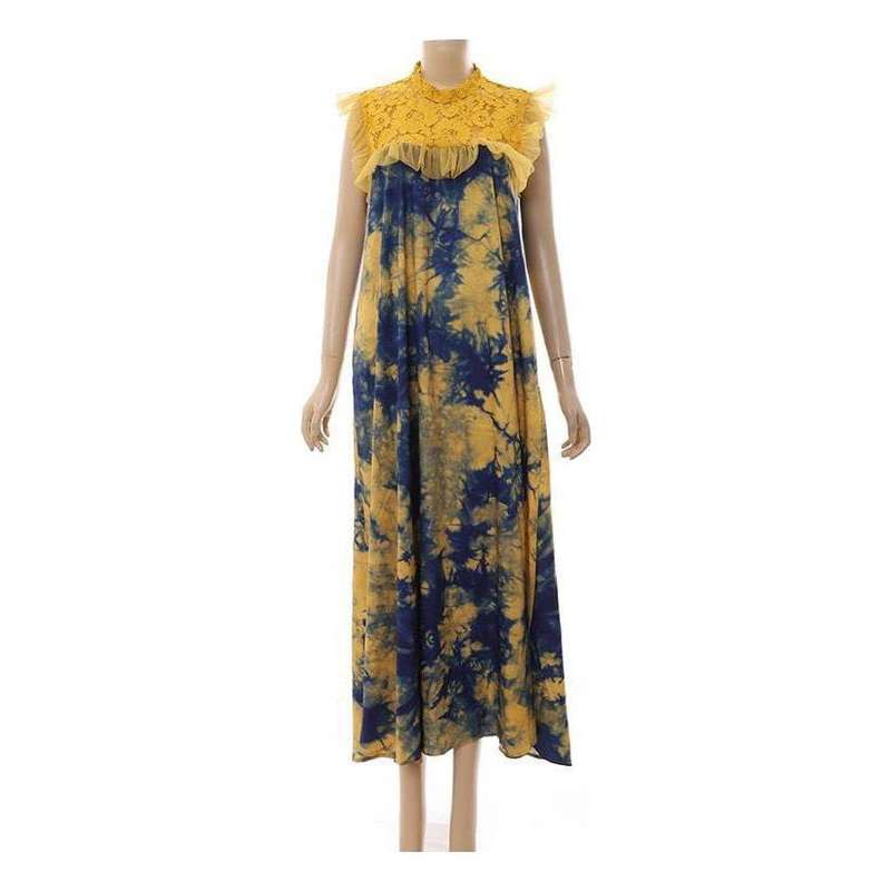 Floral Printed Sleeveless Maxi Dress.