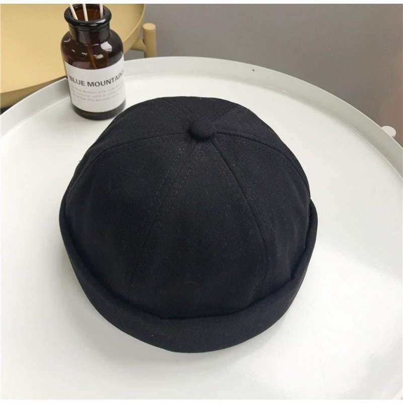 Unisex Solid Color Flat-Top Hat.