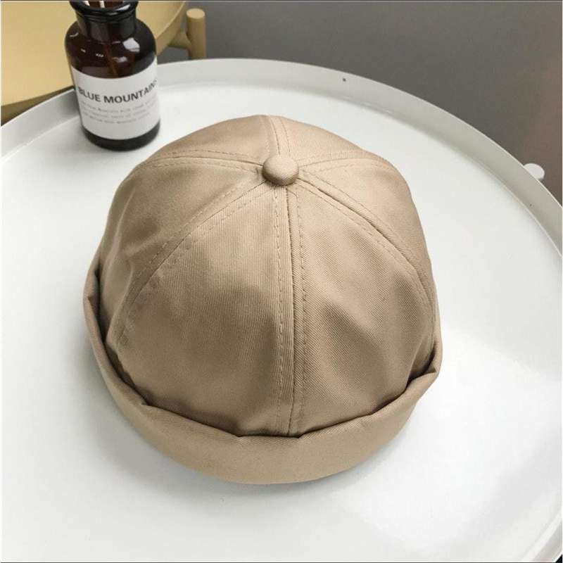 Unisex Solid Color Flat-Top Hat.