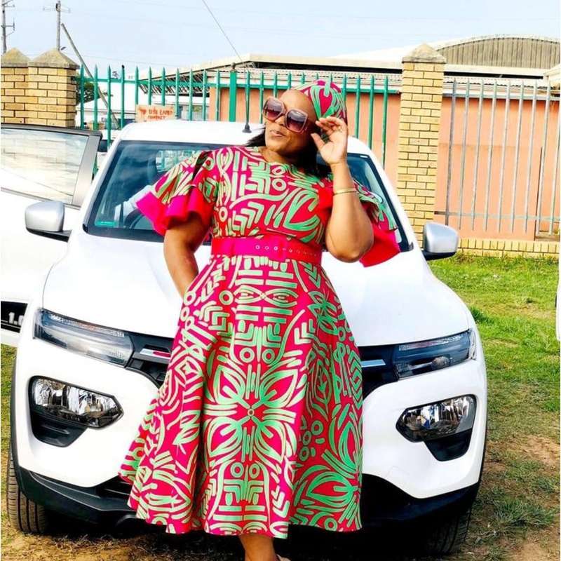 African Print Ankara maxi dress.