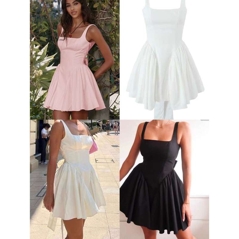 Elegant Festive Knee-Length Swing Party.