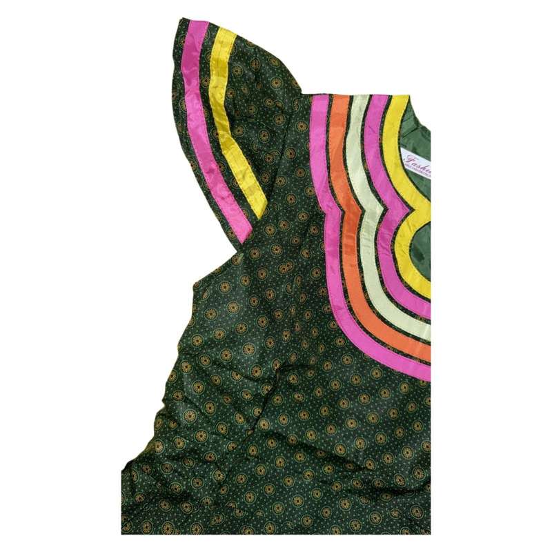 African V-neck Short Sleeve Traditional Dress