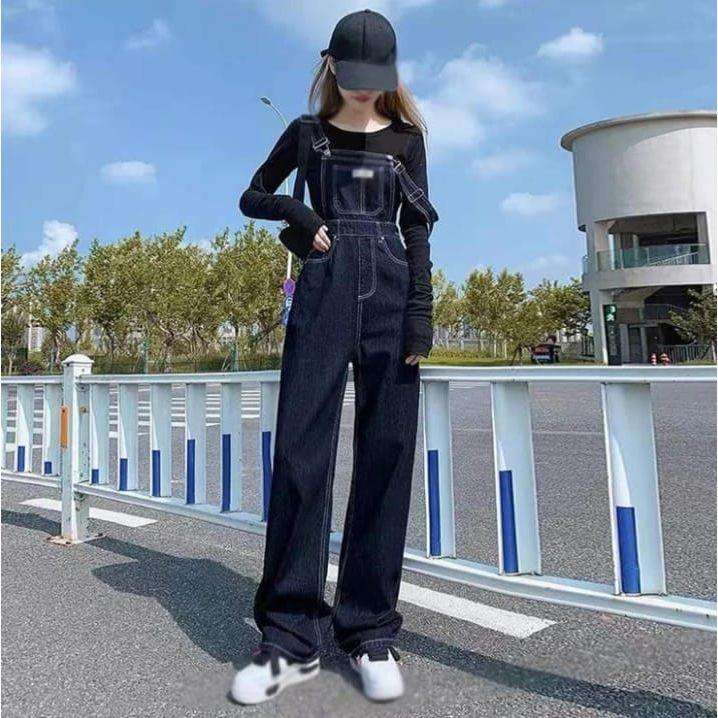 Casual Stretch Adjustable Denim Bib Overalls Cargo Jeans Jumpsuit