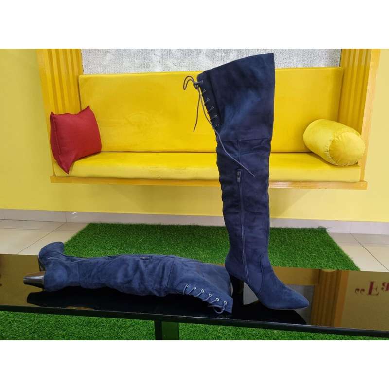 Long Thick Heel Boots