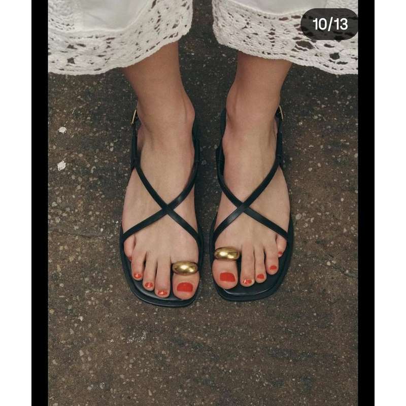 Women's Strappy Flat Slide Sandals