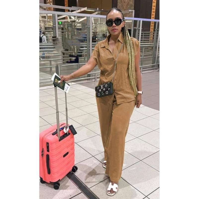 Linen material  formal wear 2 pieces set