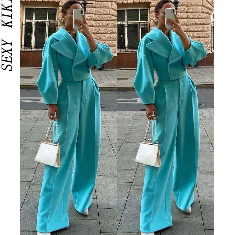 Vintage Buttoned Top & Pant Set