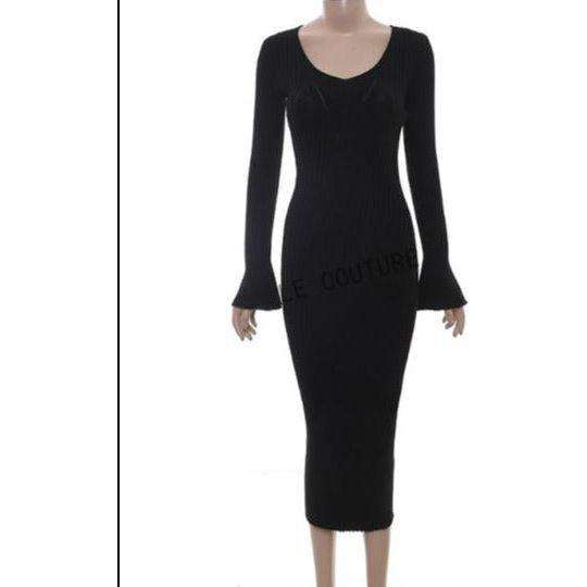Knitted Bodycon Long Sleeve Dress