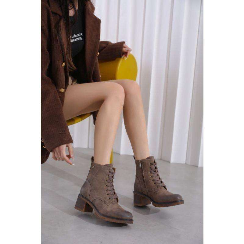 Vintage Ankle Leather Boots