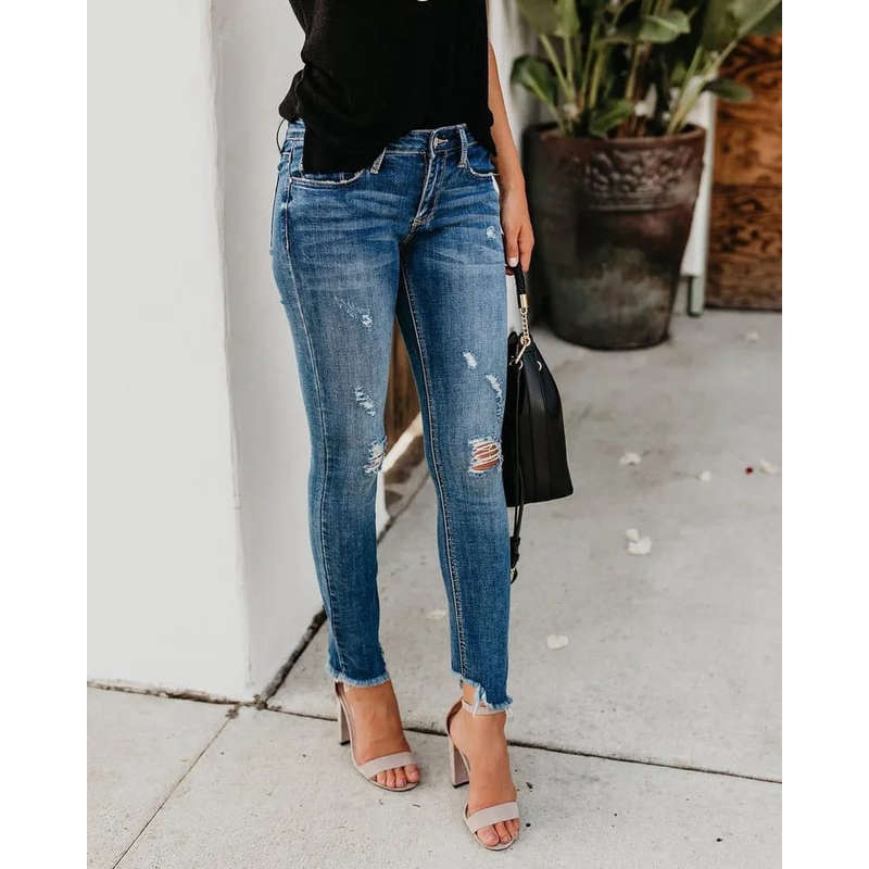 Denim Slim Ripped Jean