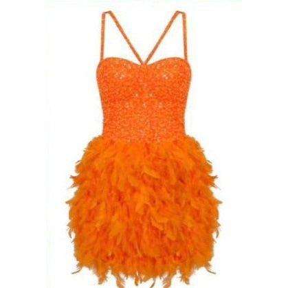 Sexy Feather Sleeveless Dress