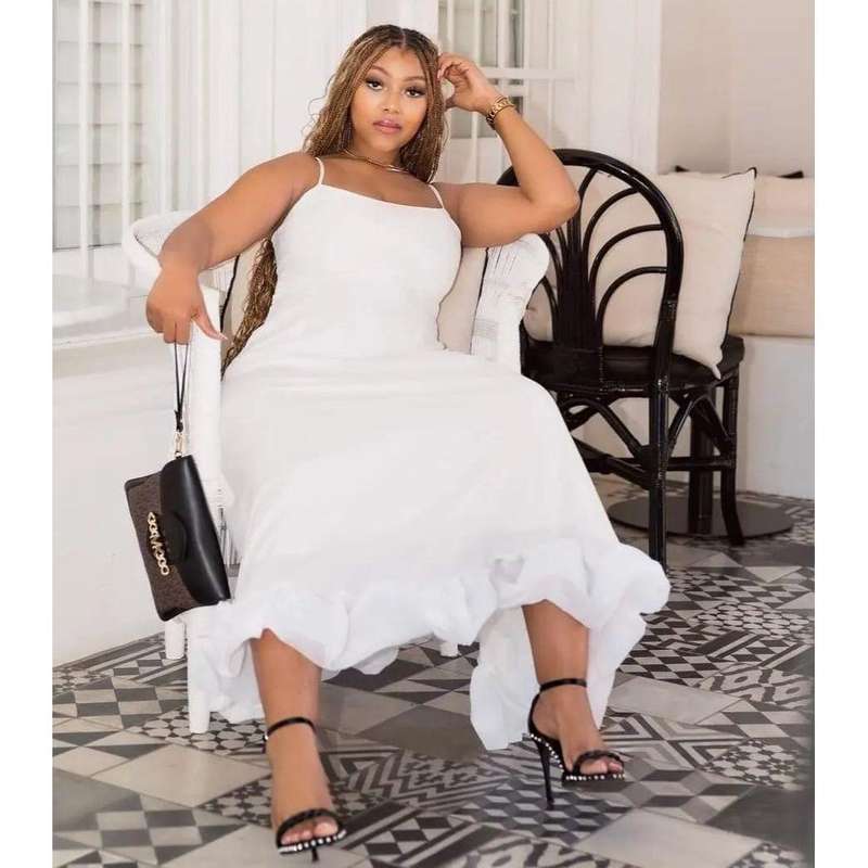 Sleeveless Bottom Ruffle Dress