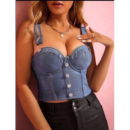 Sexy Denim Crop Top