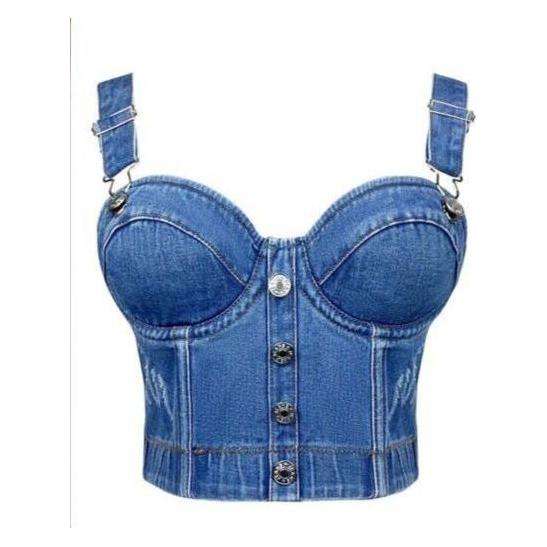 Sexy Denim Crop Top