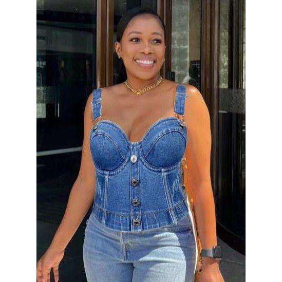 Sexy Denim Crop Top