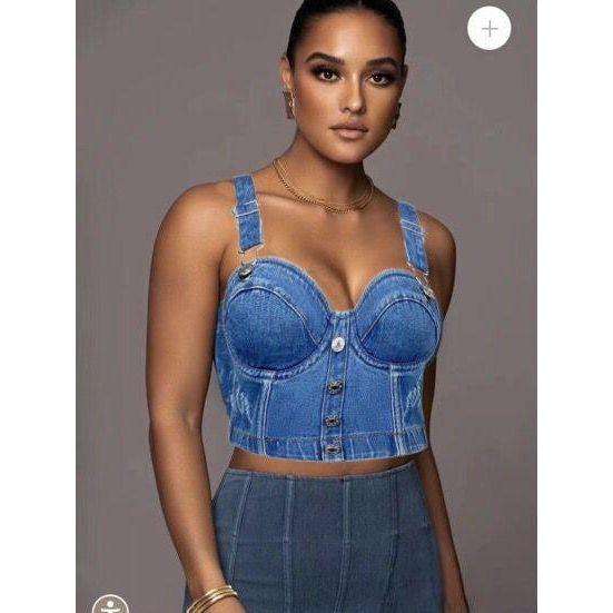Sexy Denim Crop Top
