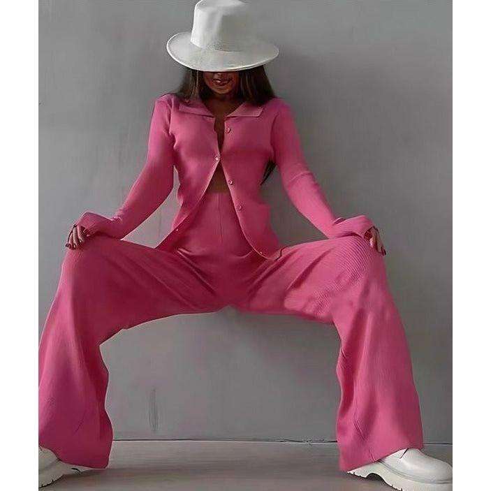 Knitted Buttoned 2pc Set