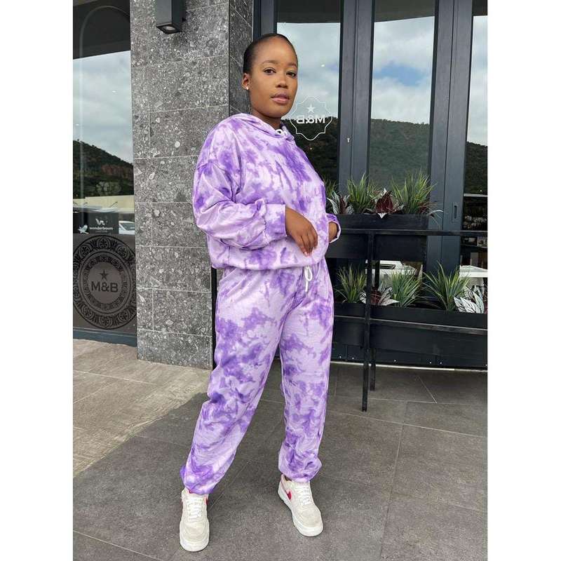 Tie Dye Multi Color Hooded Tracksuit