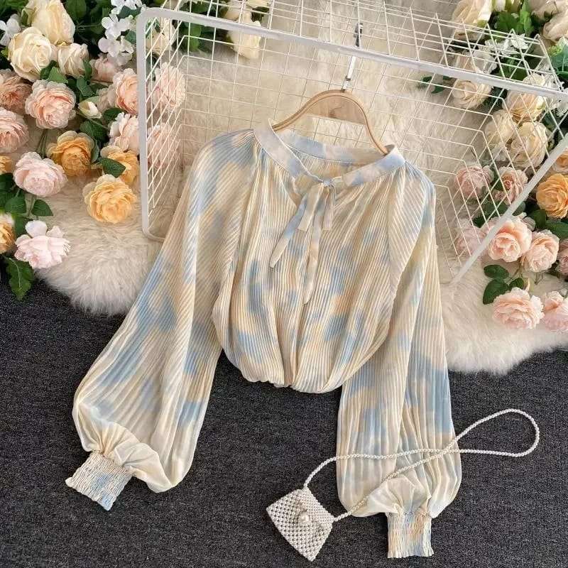 Tie Dye Chiffon Blouses