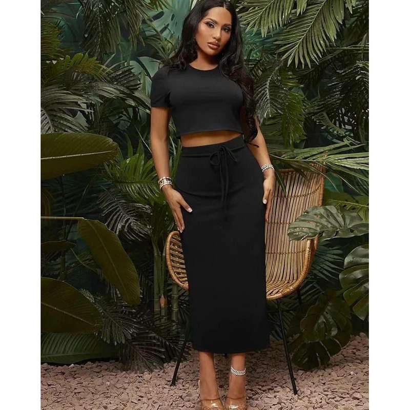 Pencil Skirt and Crop Top Set