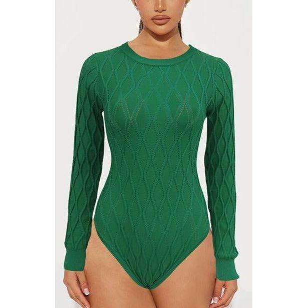 Round Neck Knitted Bodysuit