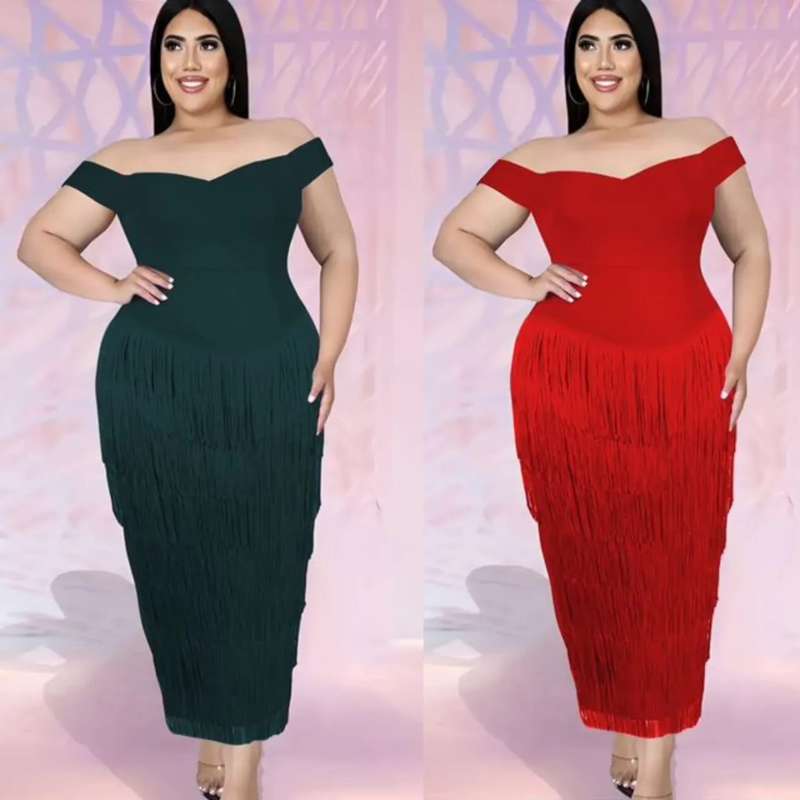 Tassel Off Shoulder Dress