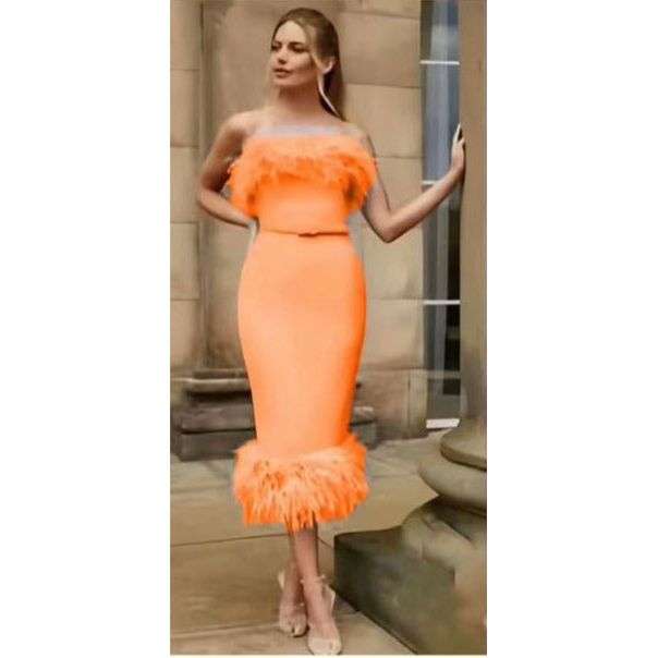High Waisted Off Shoulder Bodycon Dress